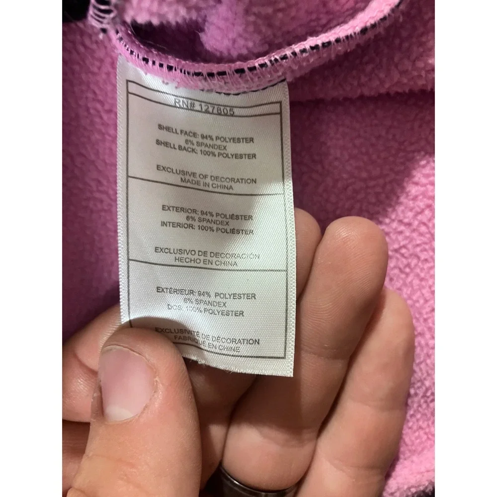 Reebok Girls' Softshell Jacket‎ Size 6/6x Gray Pink Zip Up Active Coat